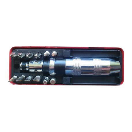 Wkrętak automatyczny do pobijania z 12 końcówkami bitów