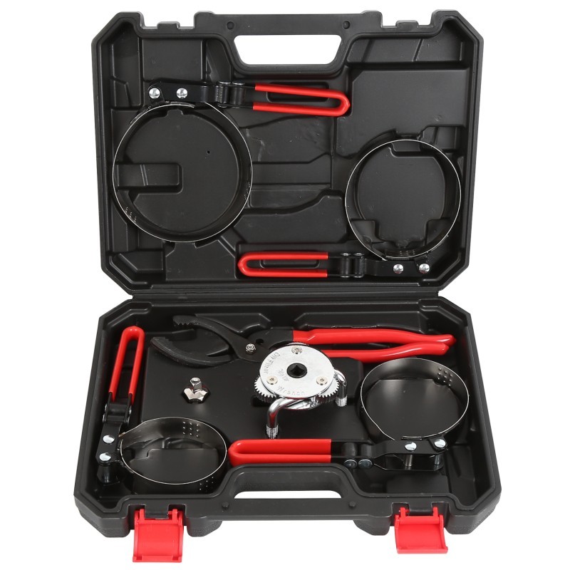 Zestaw kluczy do filtrów oleju, szczypce, pazurowy 6 szt