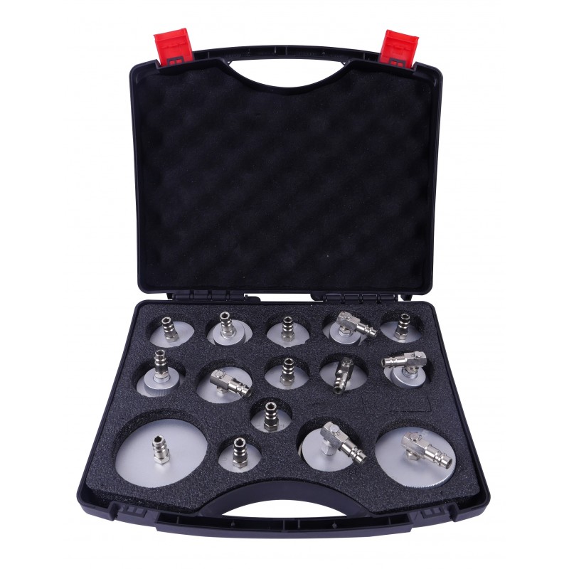Zestaw 15 adapterów do wymiany płynu hamulcowego aluminiowe