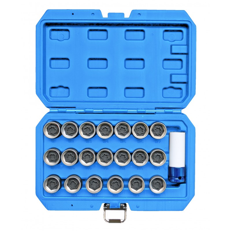 Zestaw nasadek do śrub kół zabezpieczających Opel nr 121 do 140