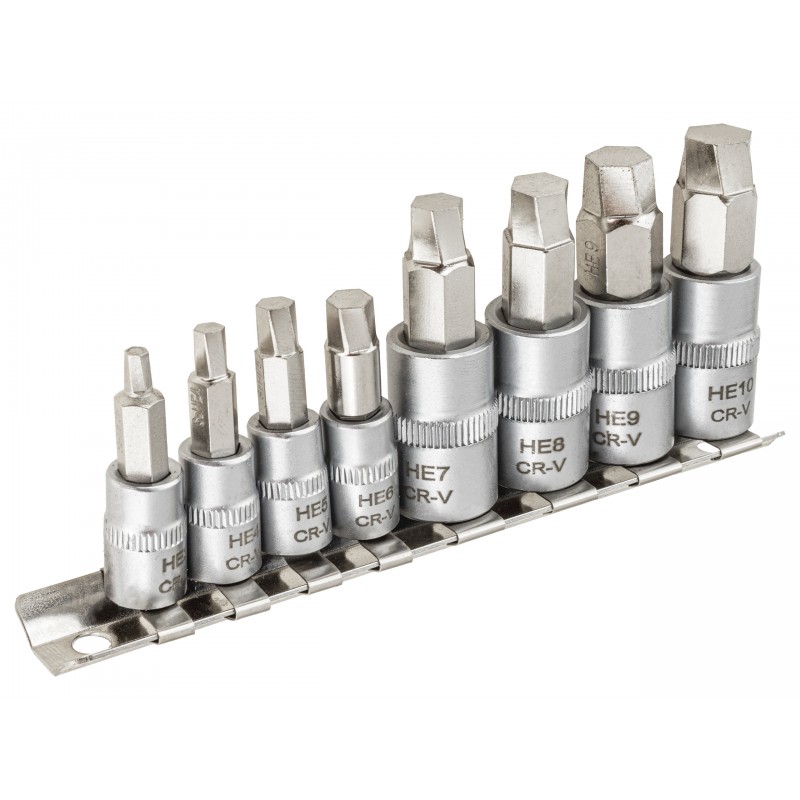 Zestaw nasadek do obrobionych imbusów - HEX 8 szt H3-M10