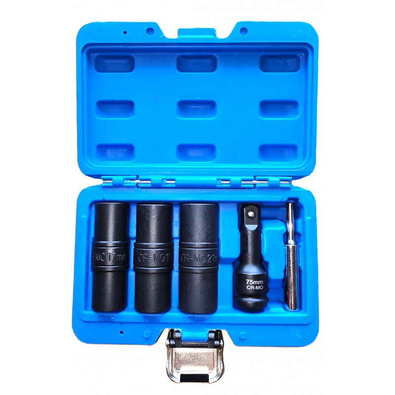 Zestaw nasadek 17, 19, 21 na 1/2 do obrobionych śrub kół