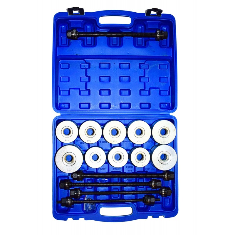 Zestaw ściągaczy do tulei zawieszenia i łożysk – adaptery do prasy 27 elementów