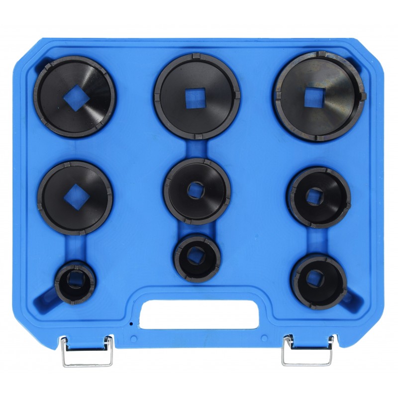 Zestaw nasadek do nakrętek wieńcowych KM4–KM12 – 9 szt.