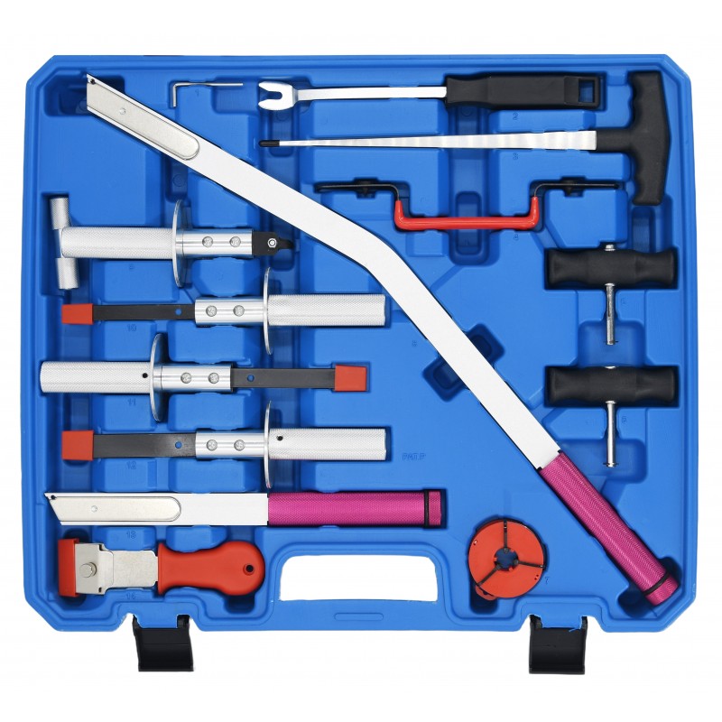 Zestaw do wycinania szyb samochodowych – 14 elementów